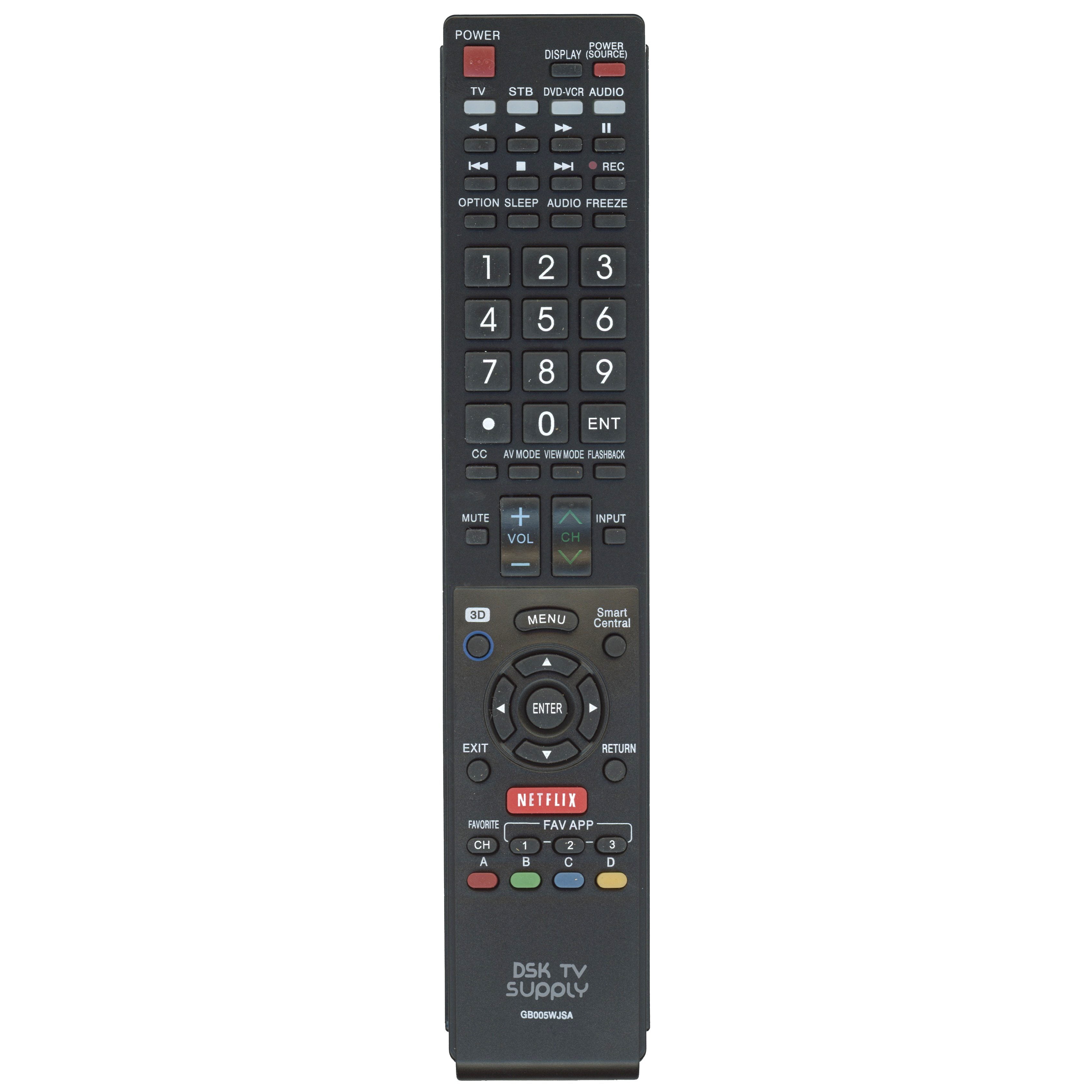 Télécommande générique GB005WJSA pour téléviseur Sharp