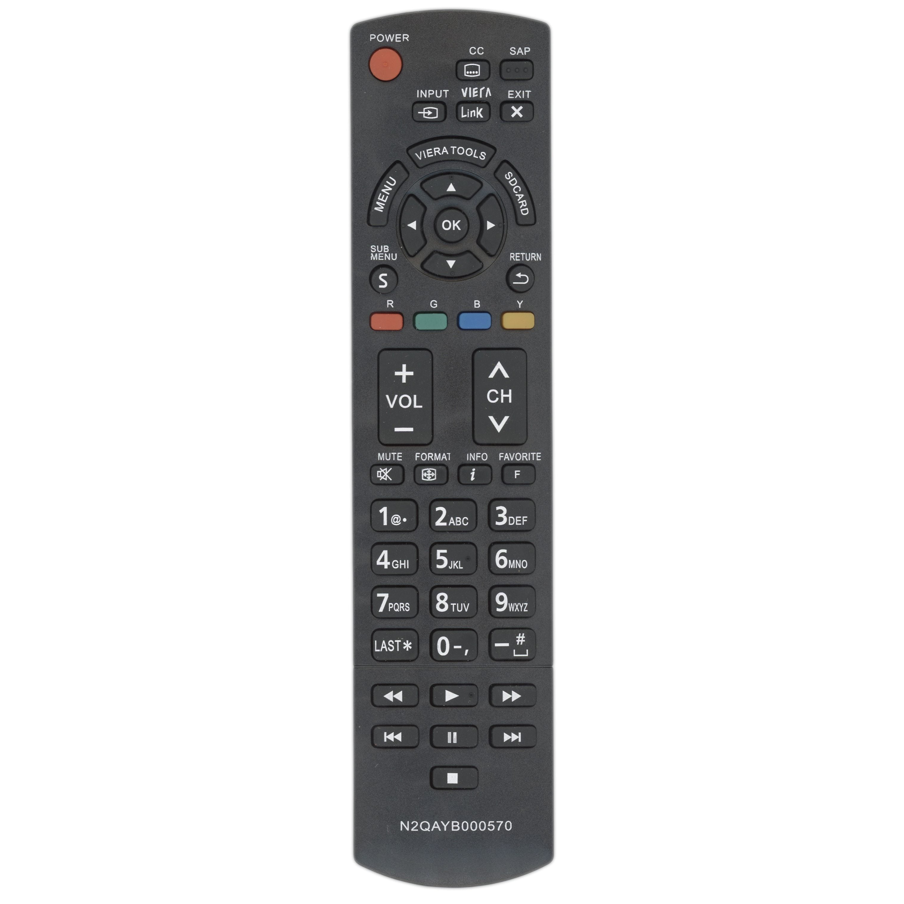 Télécommande générique N2QAYB000570 pour téléviseur Panasonic