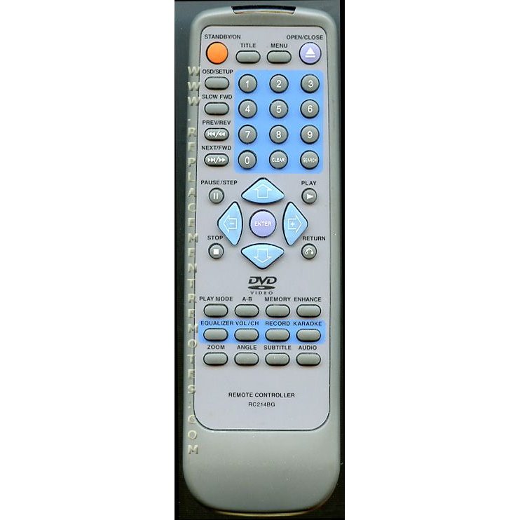 Télécommande DVD générique RC214BG