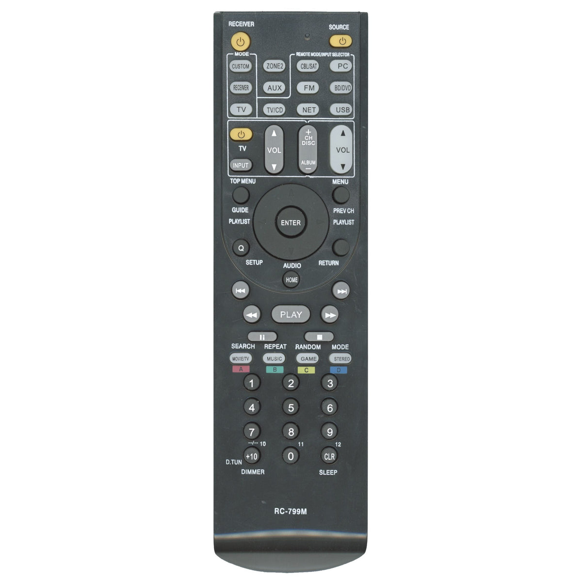 Télécommande de rechange générique RC-799M pour récepteur A/V ONKYO / INTEGRA