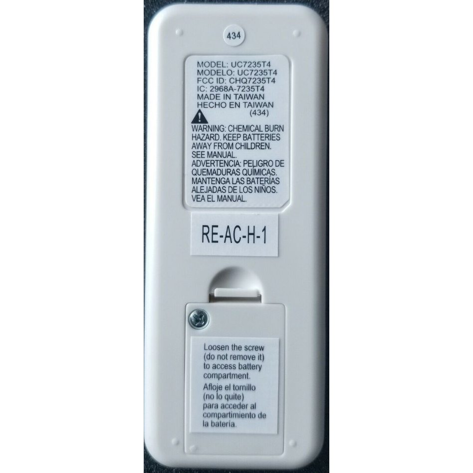 Control remoto genérico para ventilador de techo UC7235T