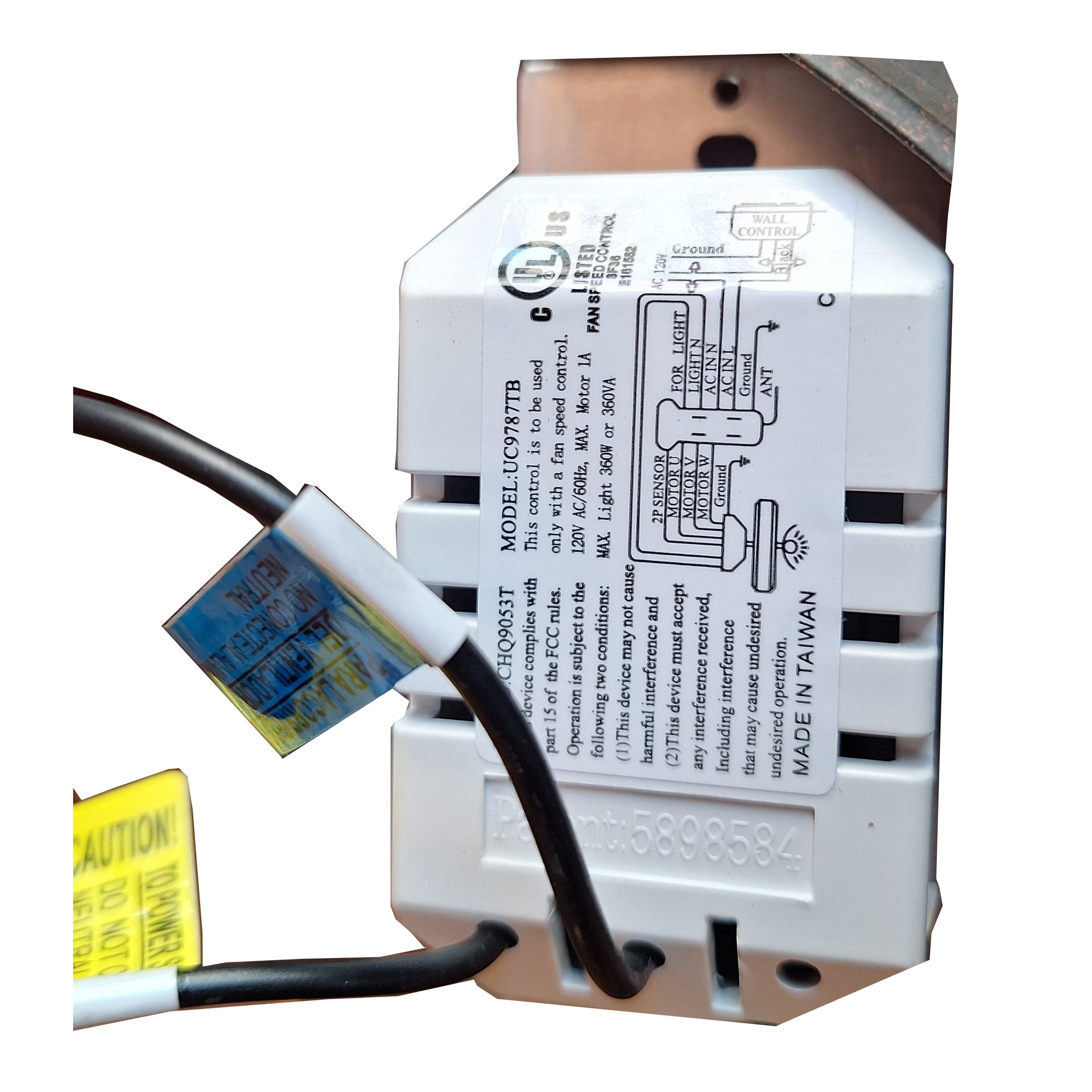 Télécommande générique pour ventilateur de plafond UC9787T CH9787TB CHQ9053T