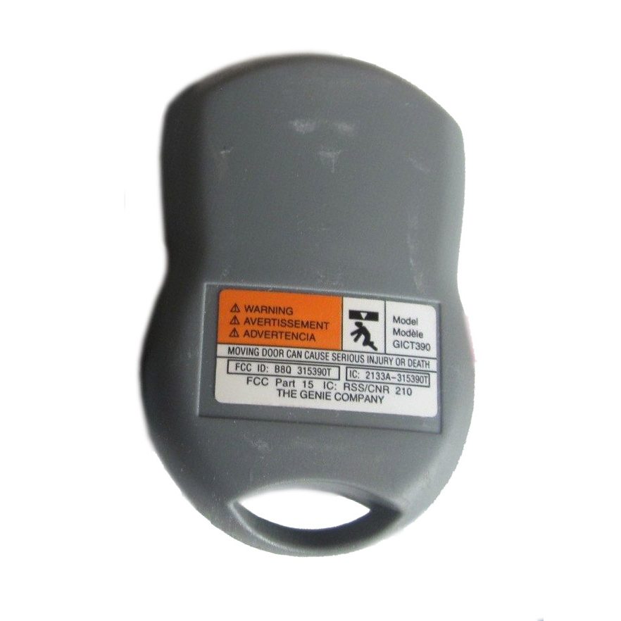 Control remoto para abre-puertas de garaje Genie GICT390-3 con llavero de 3 botones Intellicode Serie II de 390 MHz