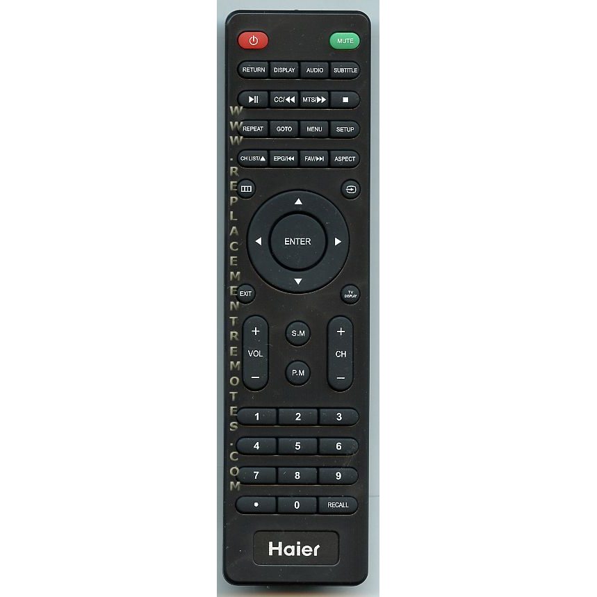 Control remoto para televisor Haier TV5620122