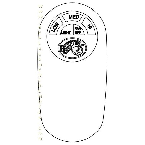 Télécommande pour ventilateur de plafond Hampton Bay REM003