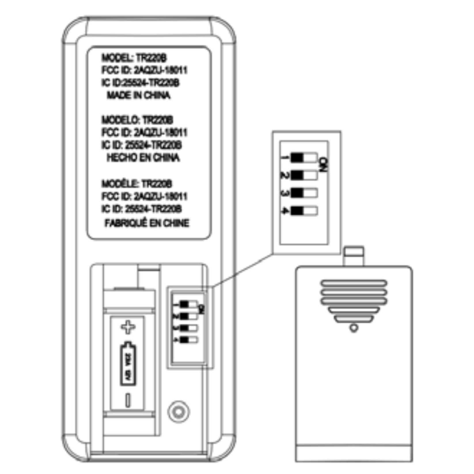 Télécommande pour ventilateur de plafond Harbor Breeze TR220B 2AQZU-18011