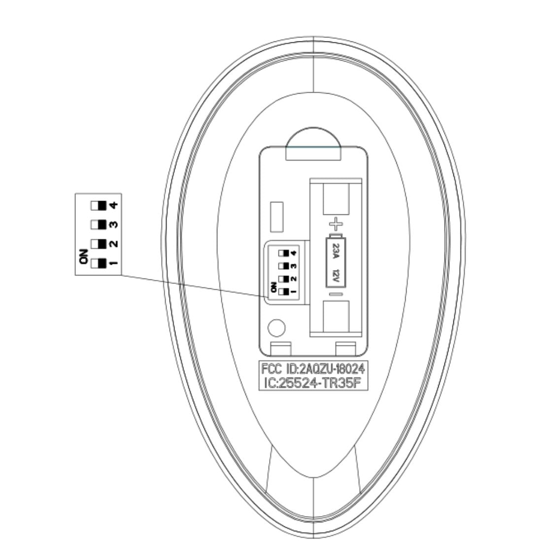 Télécommande pour ventilateur de plafond Harbor Breeze TR35F 2AQZU-18024