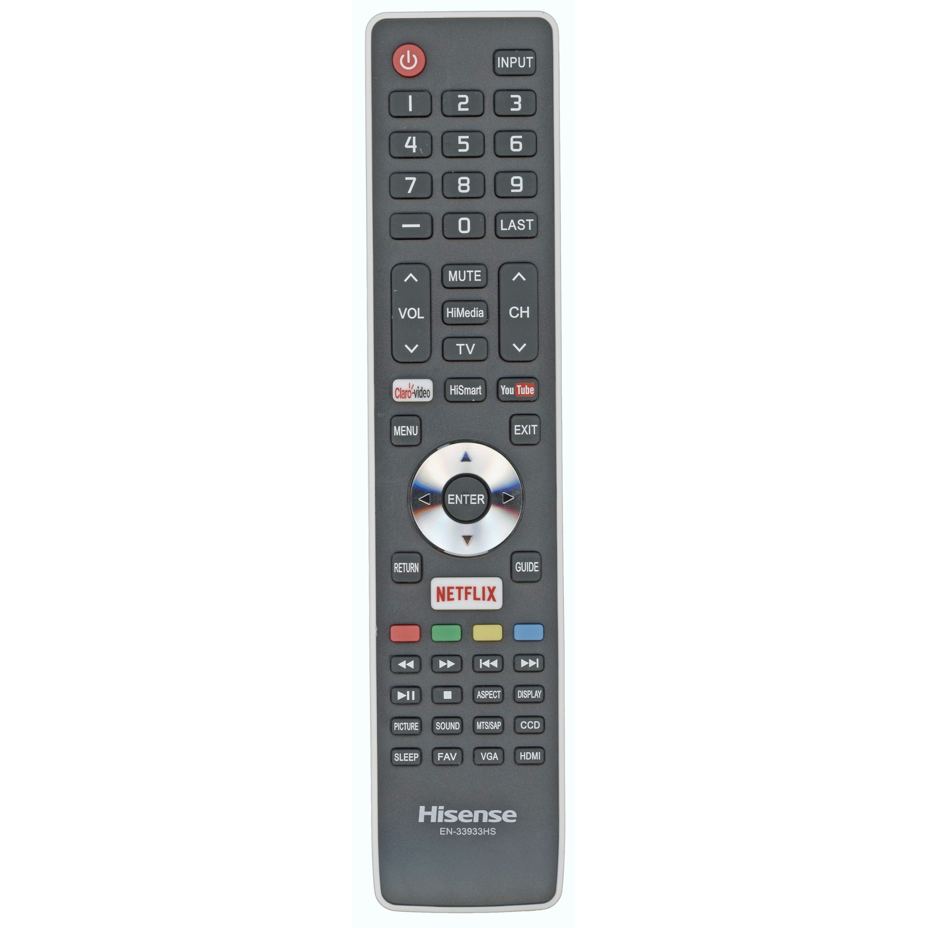 Control remoto para TV Hisense EN33933HS de Centroamérica