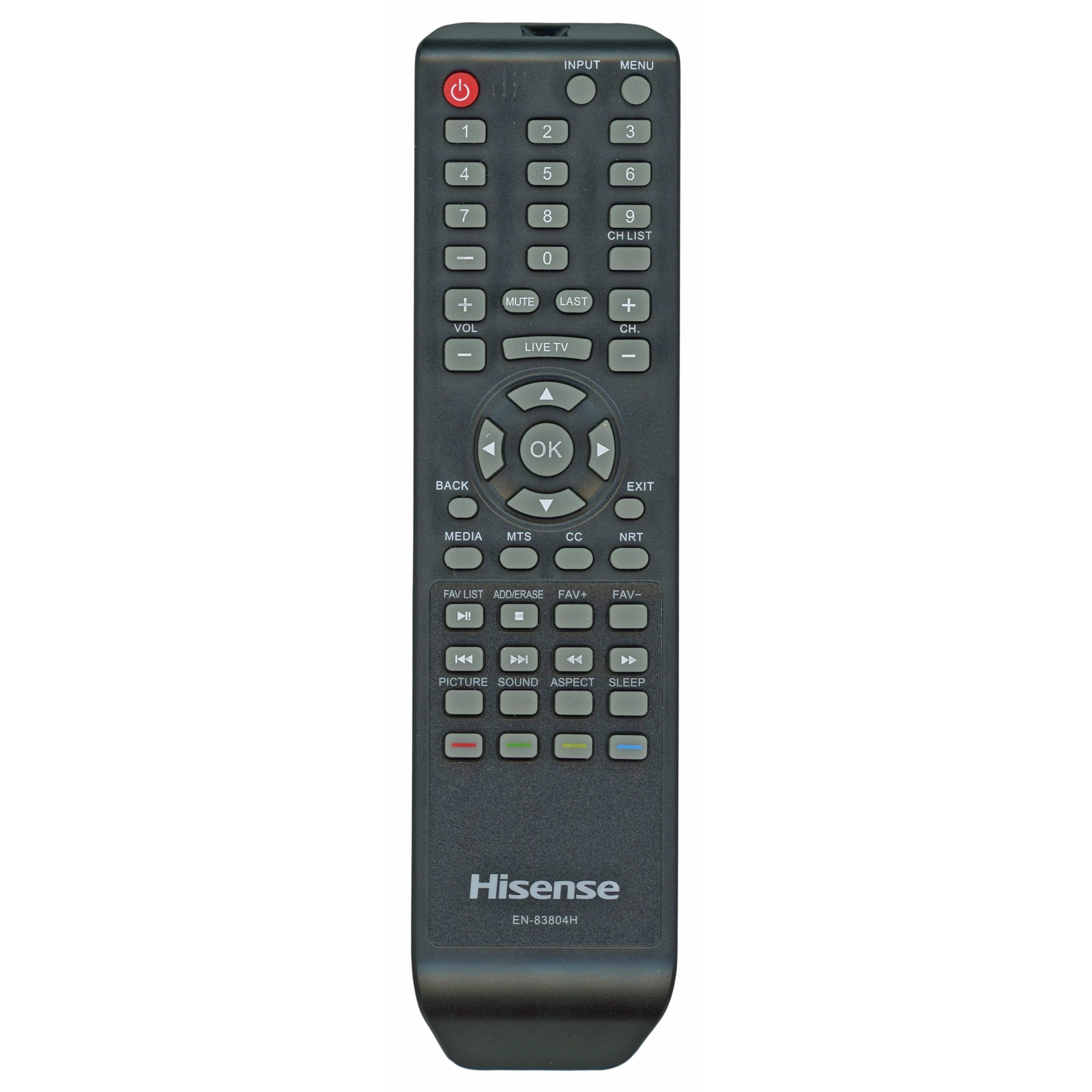 Hisense EN83804H 2018 TV Remote Control