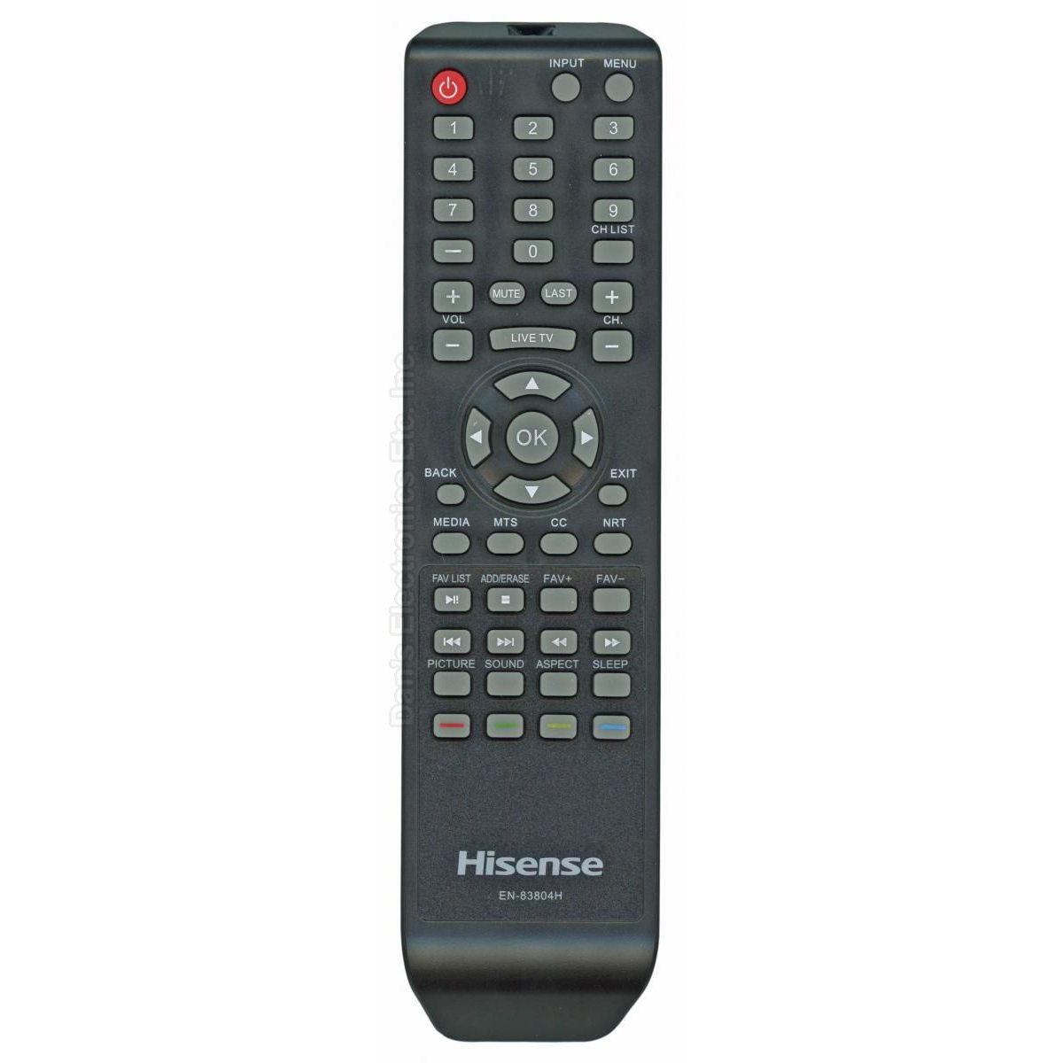Télécommande pour téléviseur Hisense EN-83804H