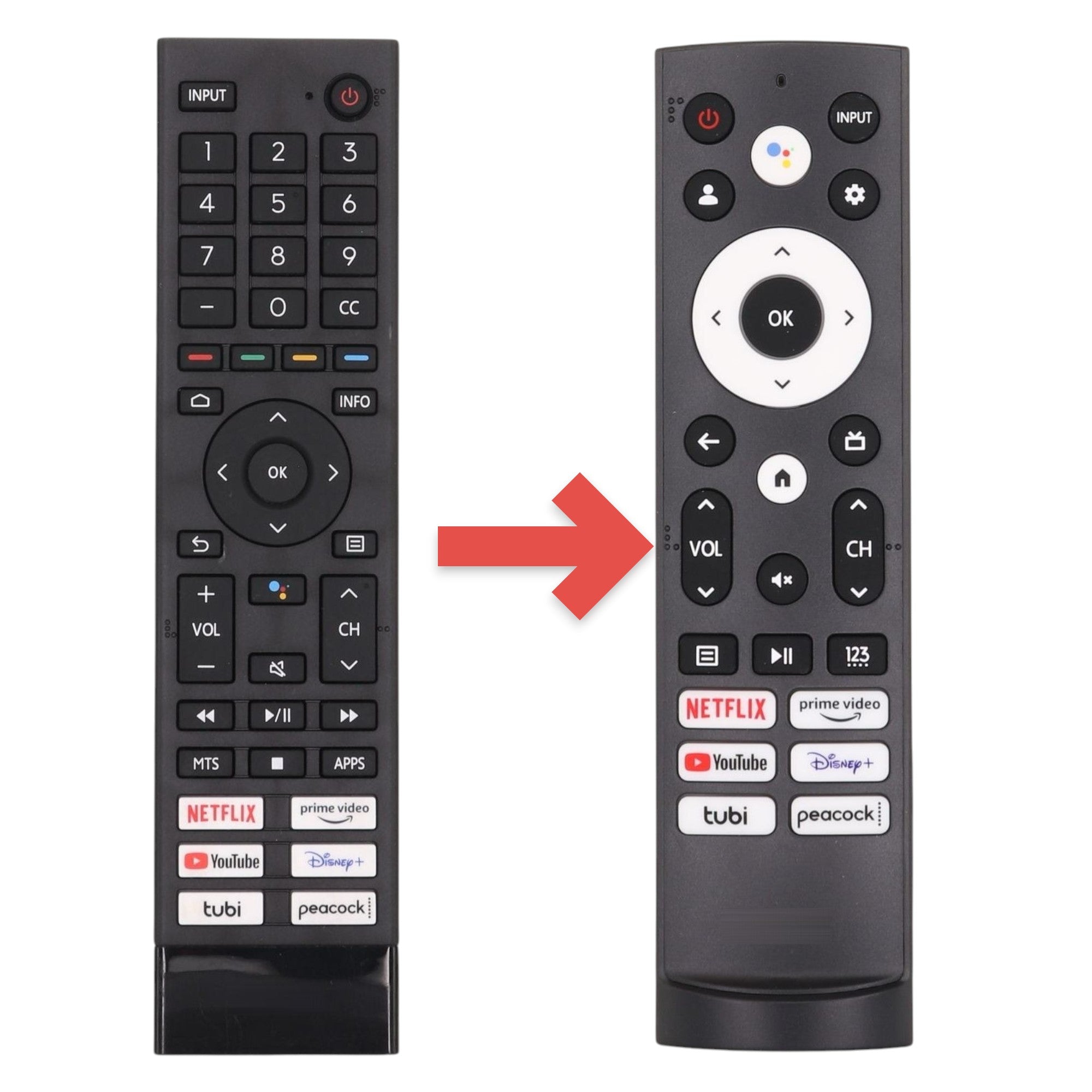 Control remoto Hisense ERF3J80H GOOGLE Android TV con control por voz para TV - 299102