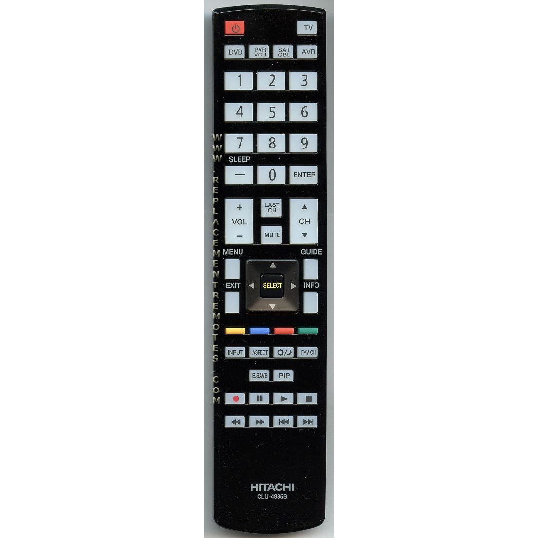 Télécommande pour téléviseur Hitachi CLU4985S