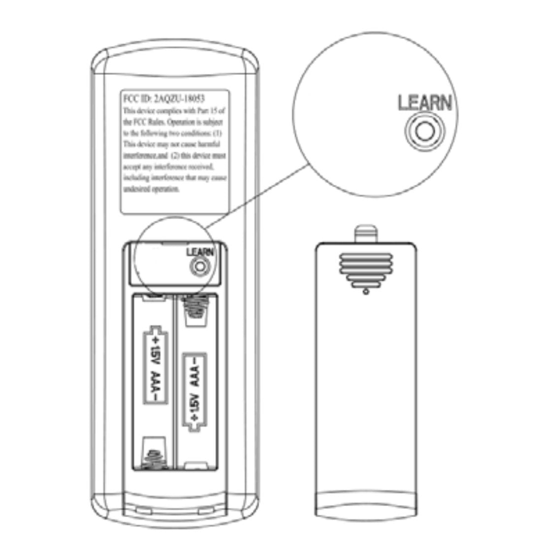 Télécommande pour ventilateur de plafond Home Decorators Collection TRD050G1M / 2AQZU18053