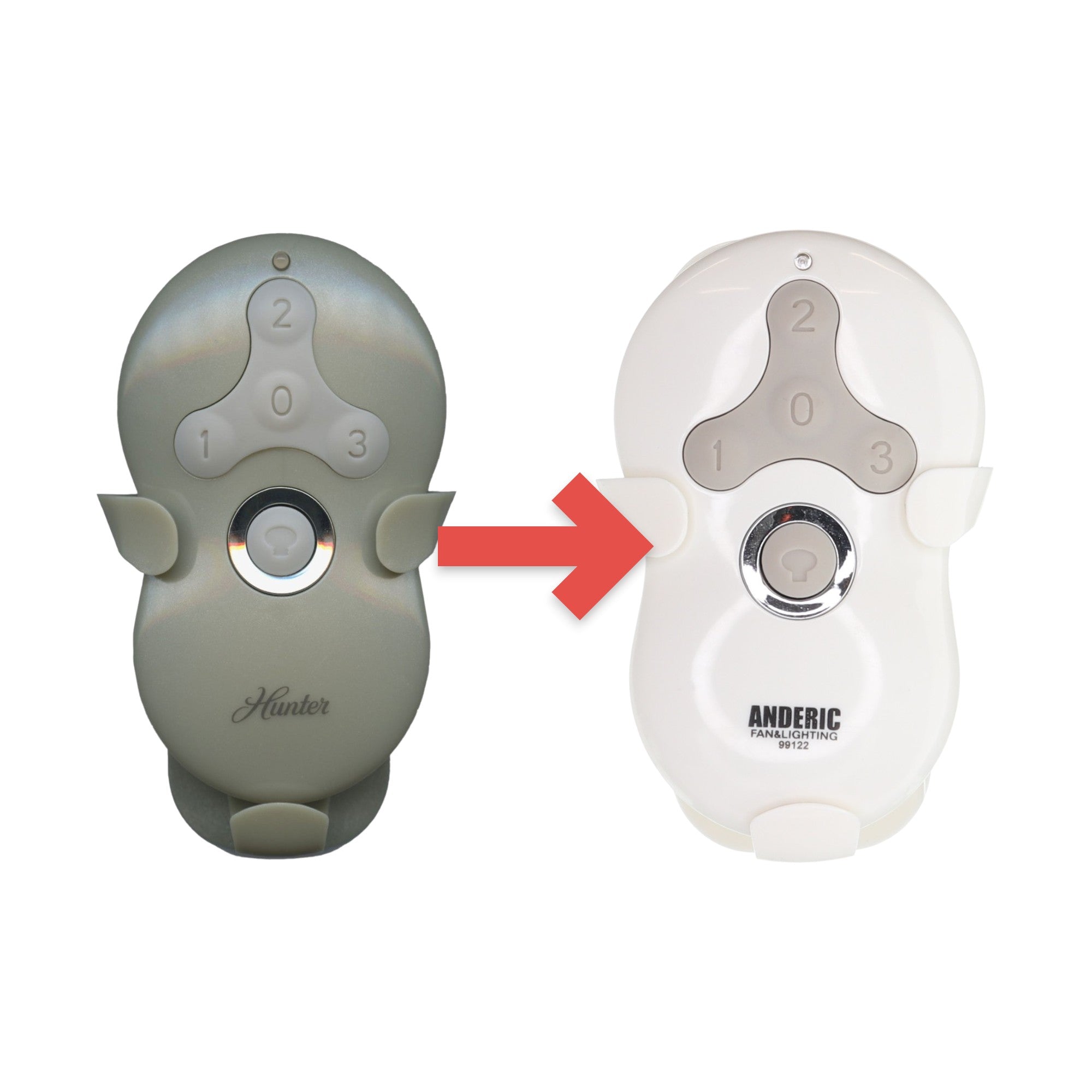 Télécommande universelle à 3 vitesses pour ventilateur de plafond Hunter 99123 / K0474-02 / IN2TX41 - 99123
