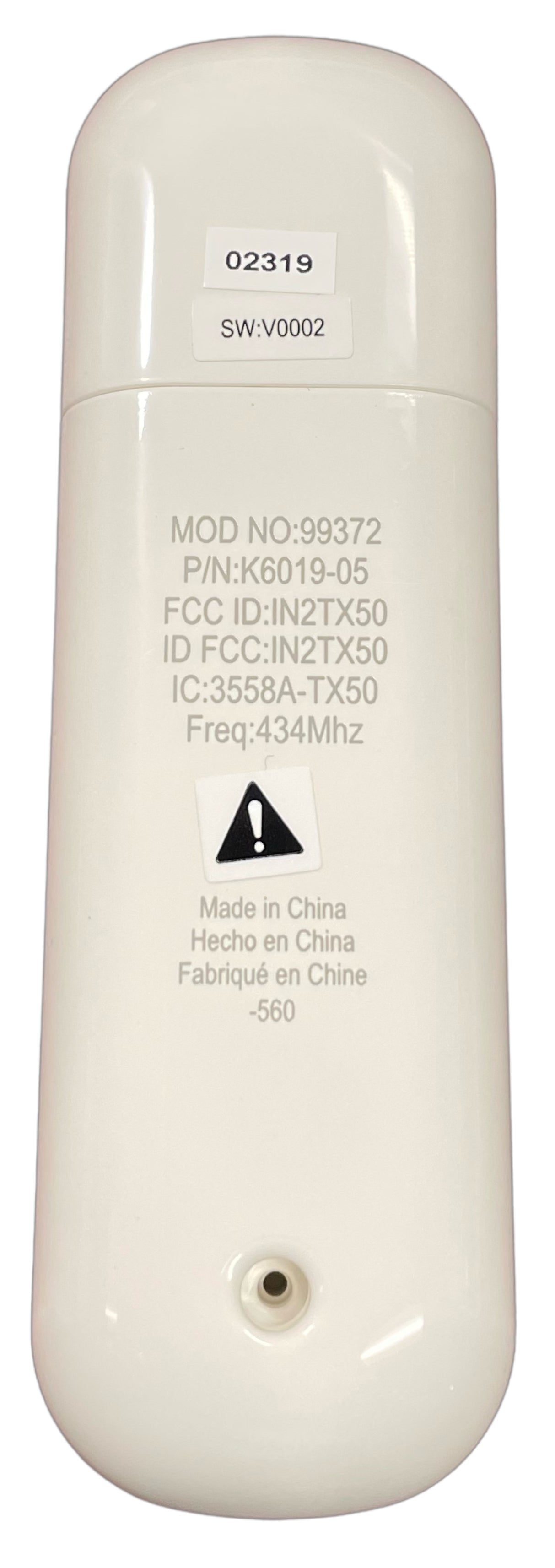 Control remoto para ventilador de techo Hunter 99372 IN2TX50