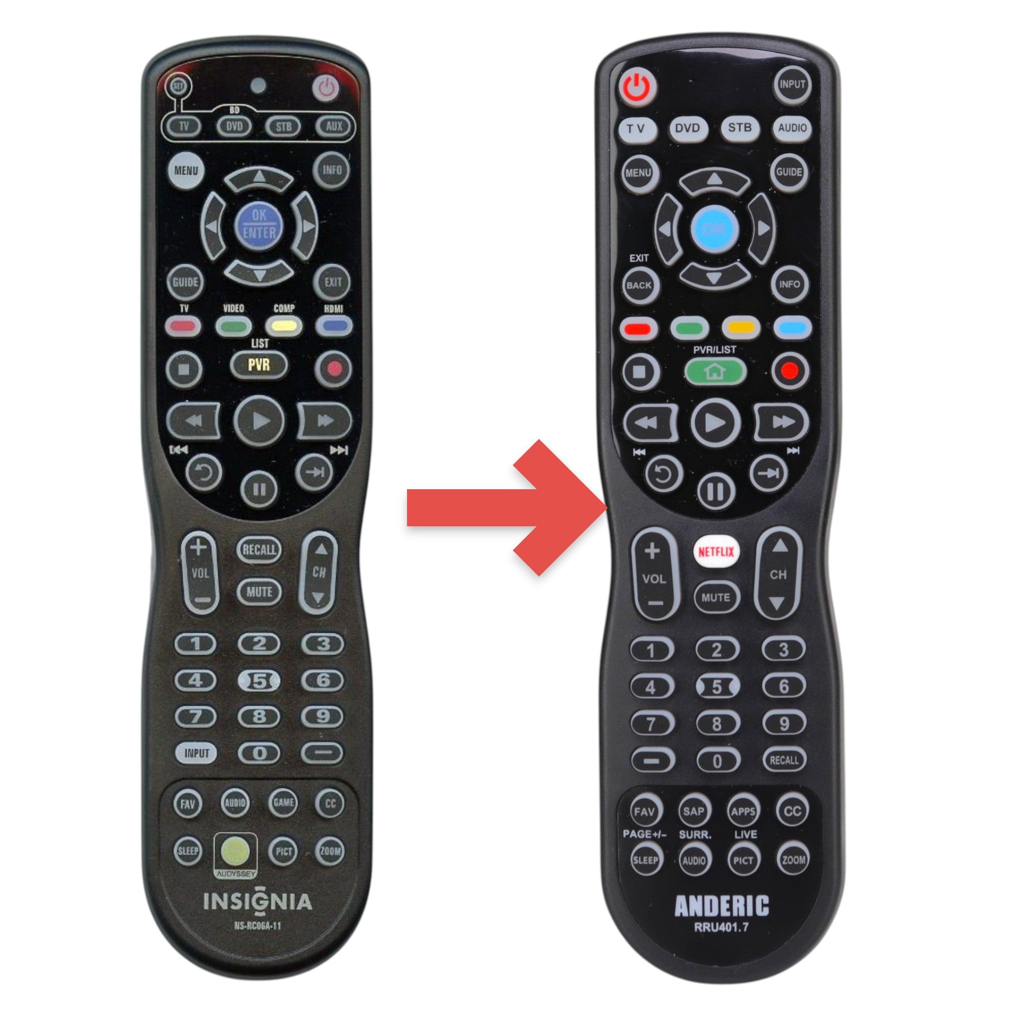 Control remoto universal para TV Insignia NSRC06A11