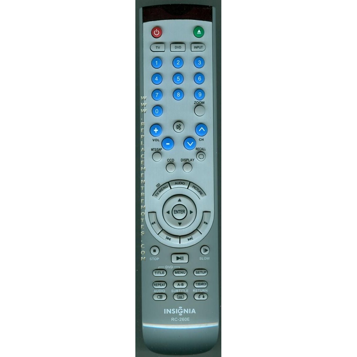 Télécommande TV/DVD Insignia RC260E
