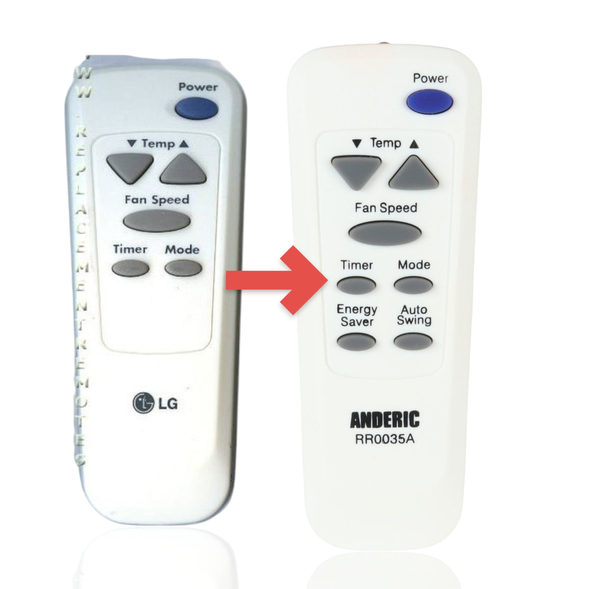 Control remoto del aire acondicionado LG 6711A20034G