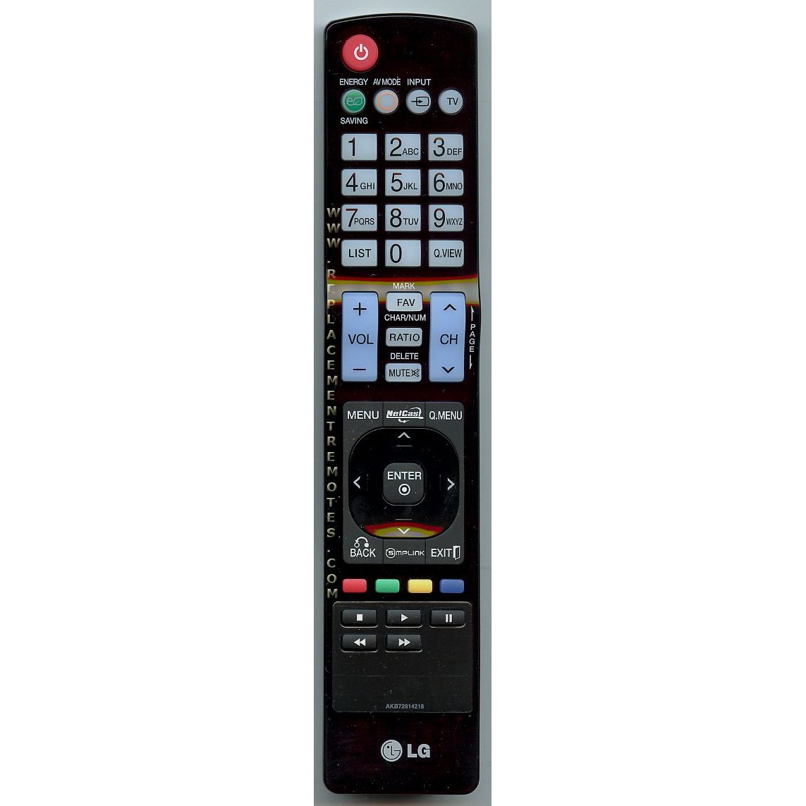 Télécommande pour téléviseur LG AKB72914218