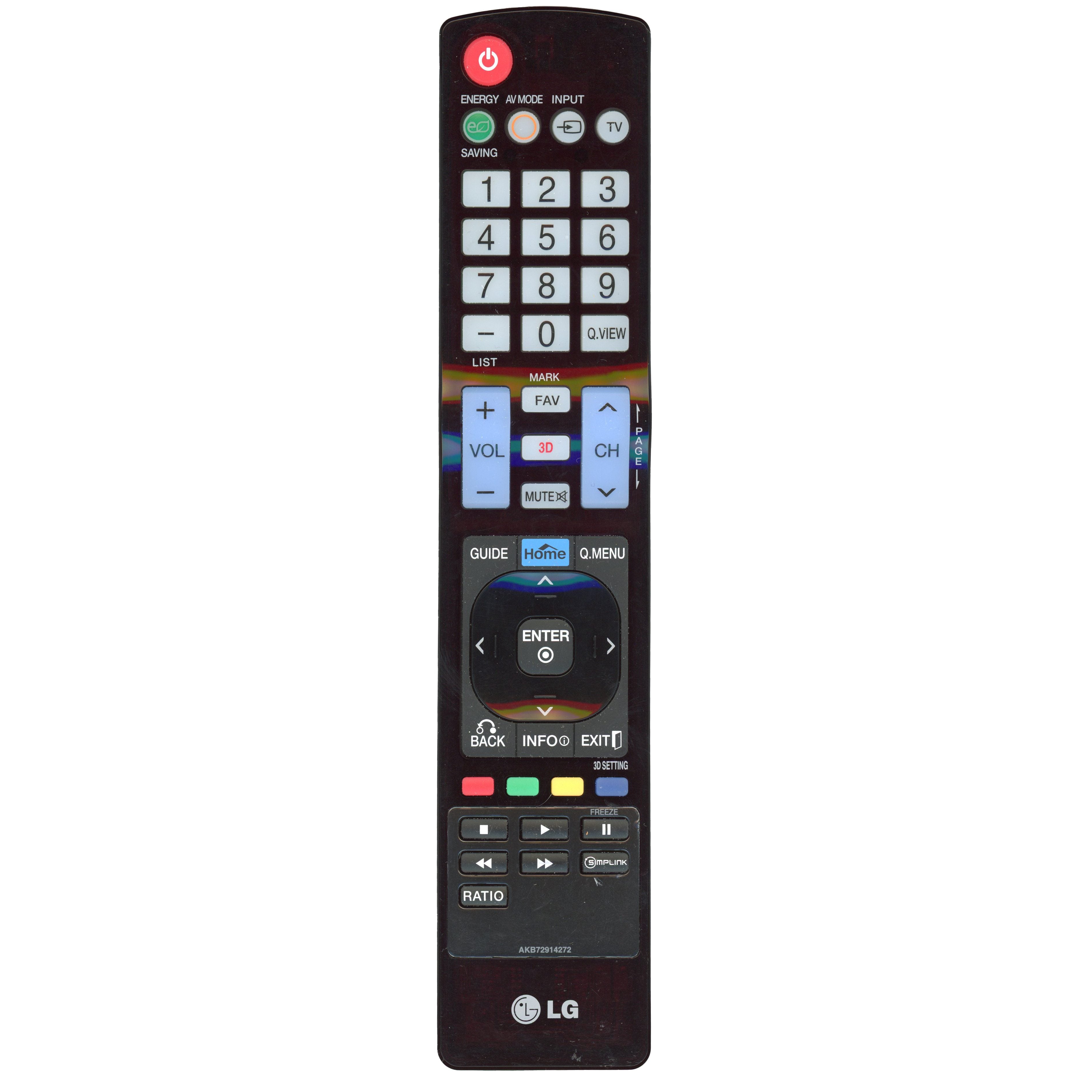 Control remoto para televisor LG AKB72914272