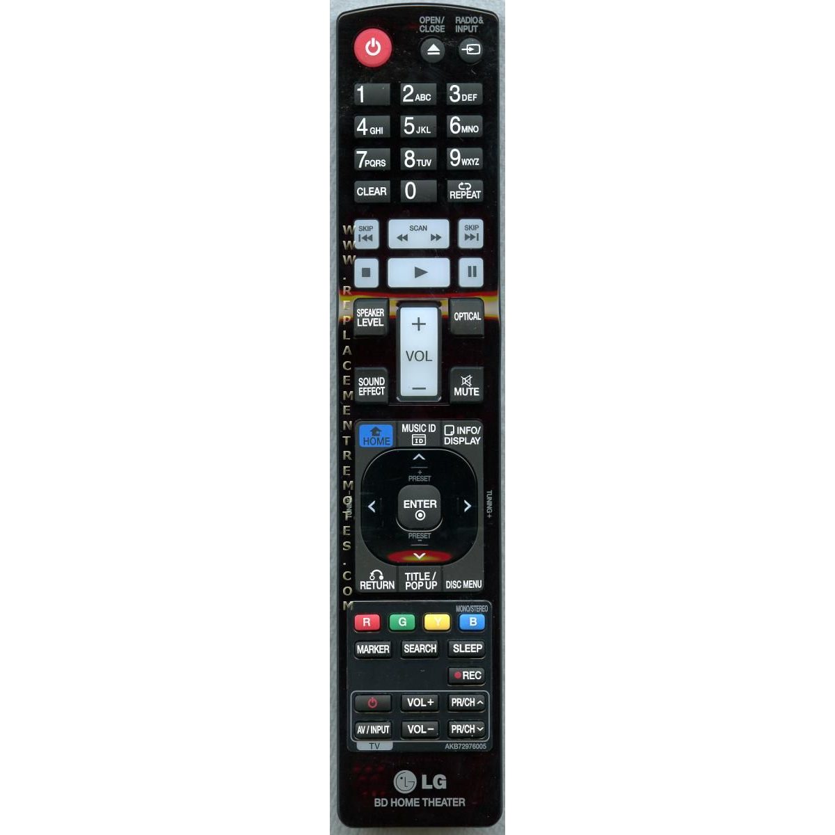 Control remoto de Blu-ray LG AKB72976005