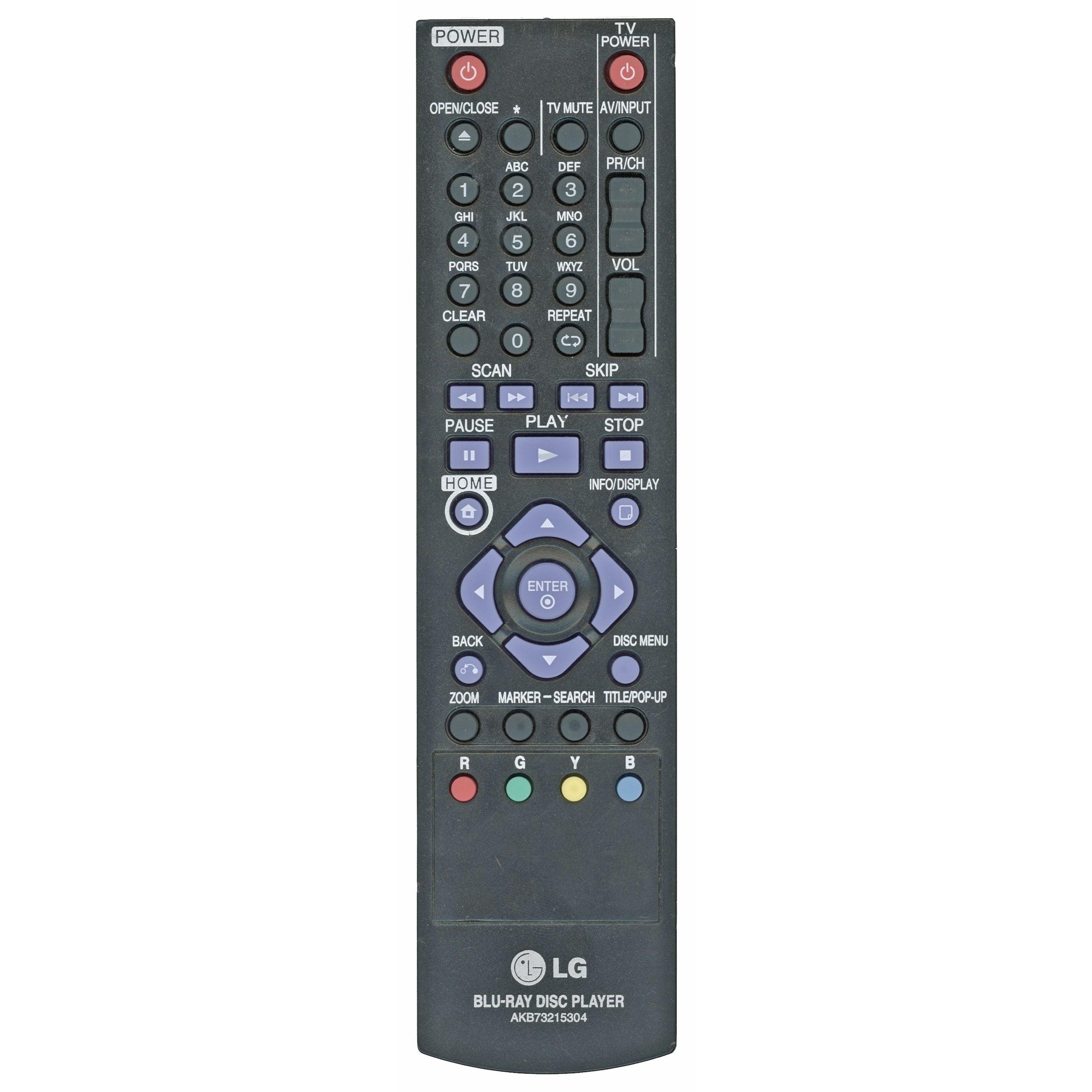 Control remoto para cine en casa con Blu-ray LG AKB73215304