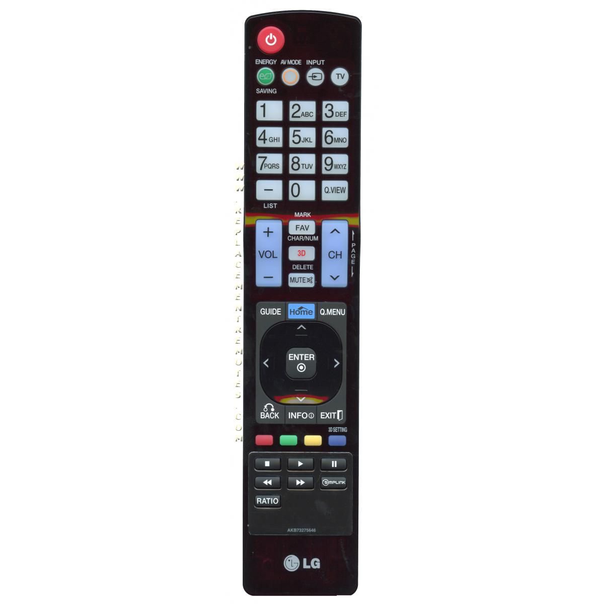 Control remoto para televisor LG AKB73275646