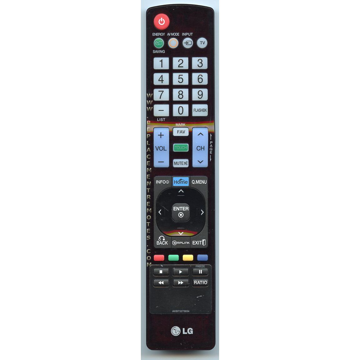 Control remoto para televisor LG AKB73275654