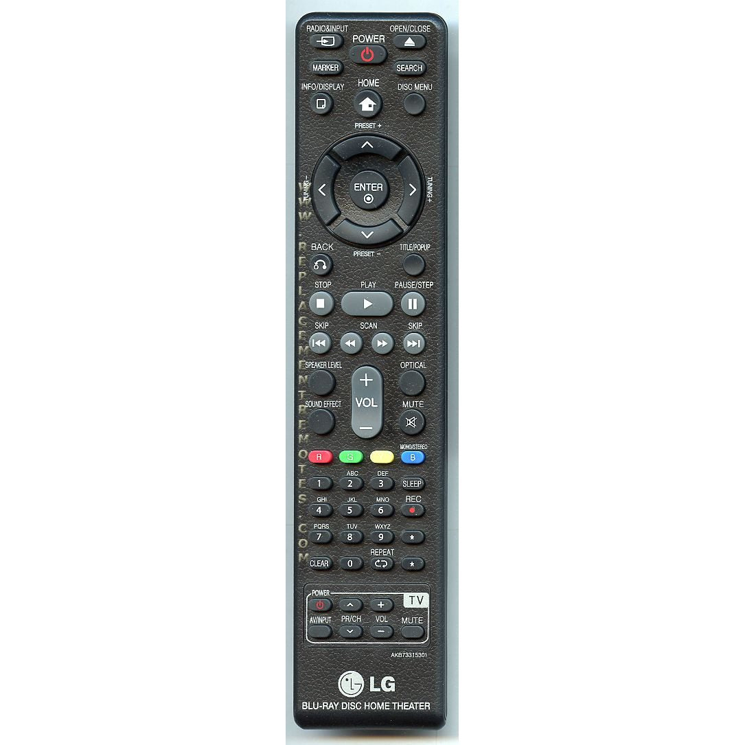 Control remoto para cine en casa LG AKB73315301
