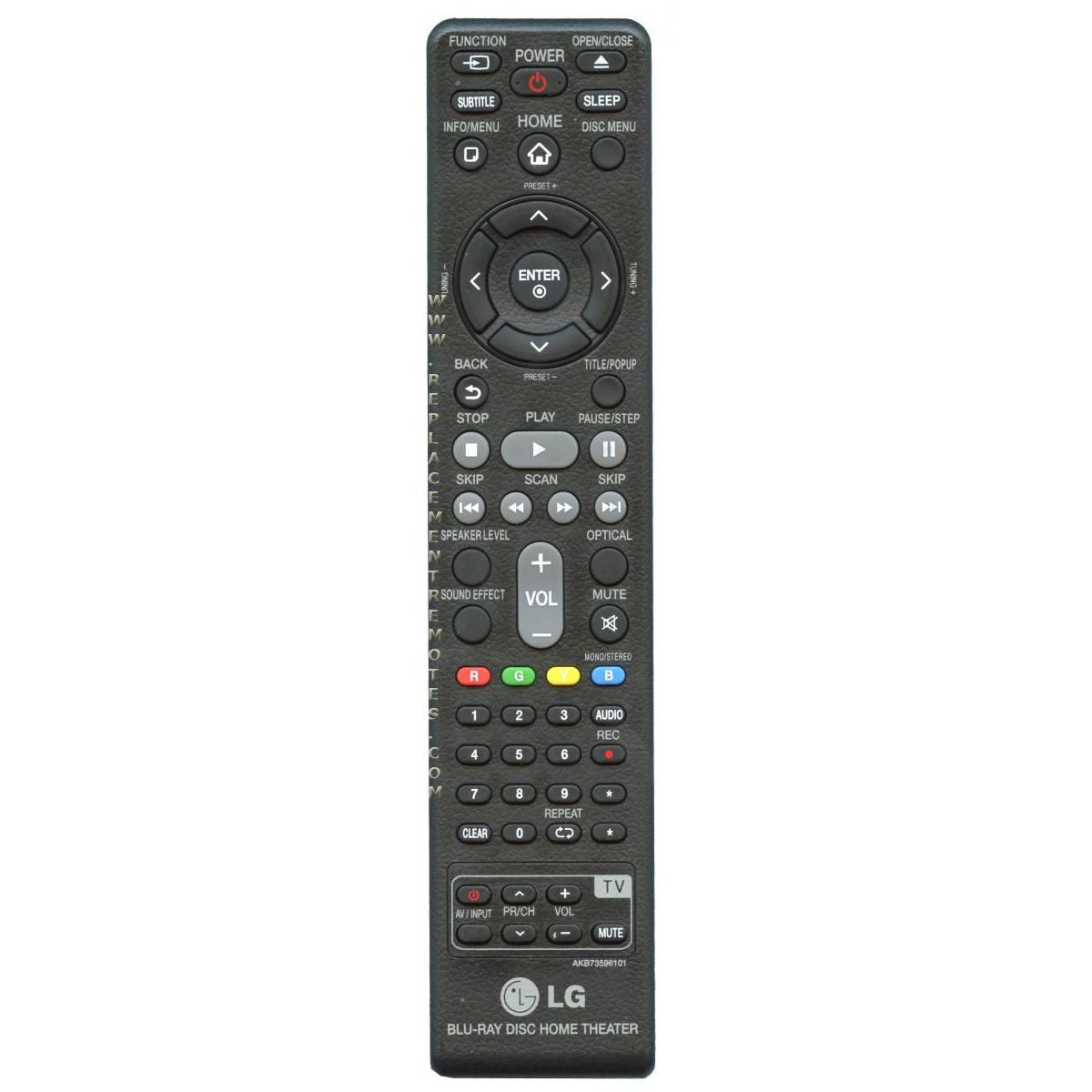 Control remoto para cine en casa con Blu-ray LG AKB73596101