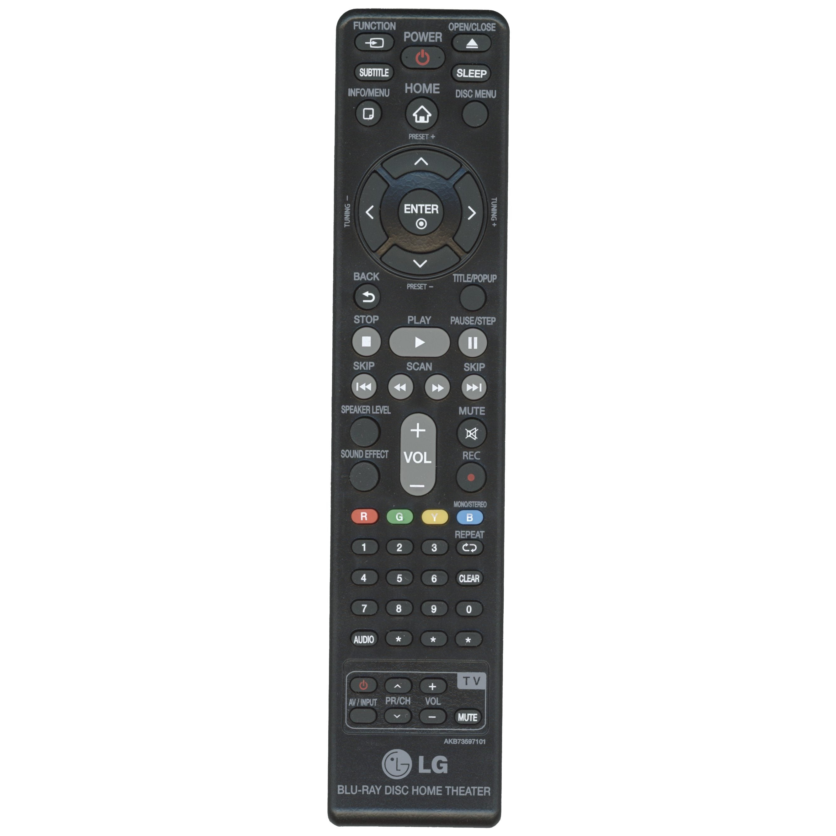 Control remoto para cine en casa con Blu-ray LG AKB73597101