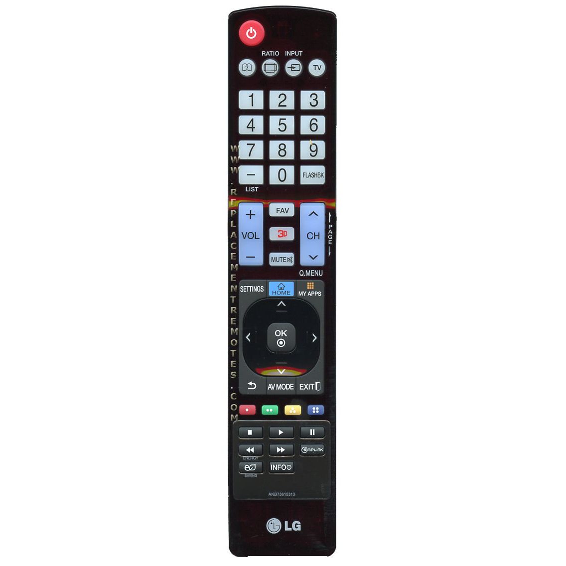 Control remoto para televisor LG AKB73615313
