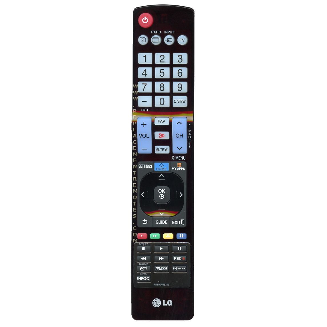 LG AKB73615319 TV Remote Control