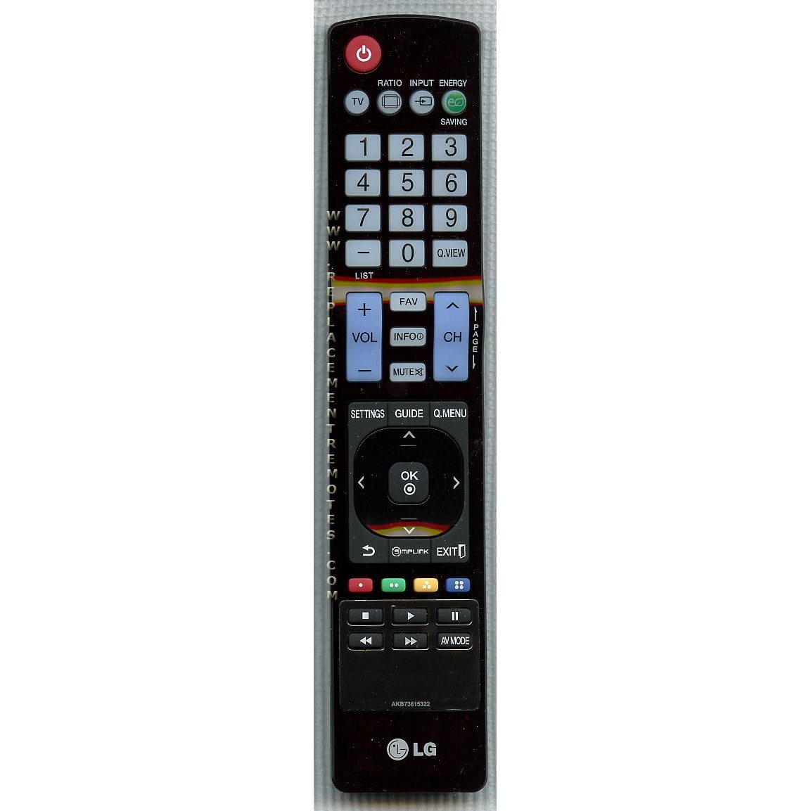 Control remoto para televisor LG AKB73615322