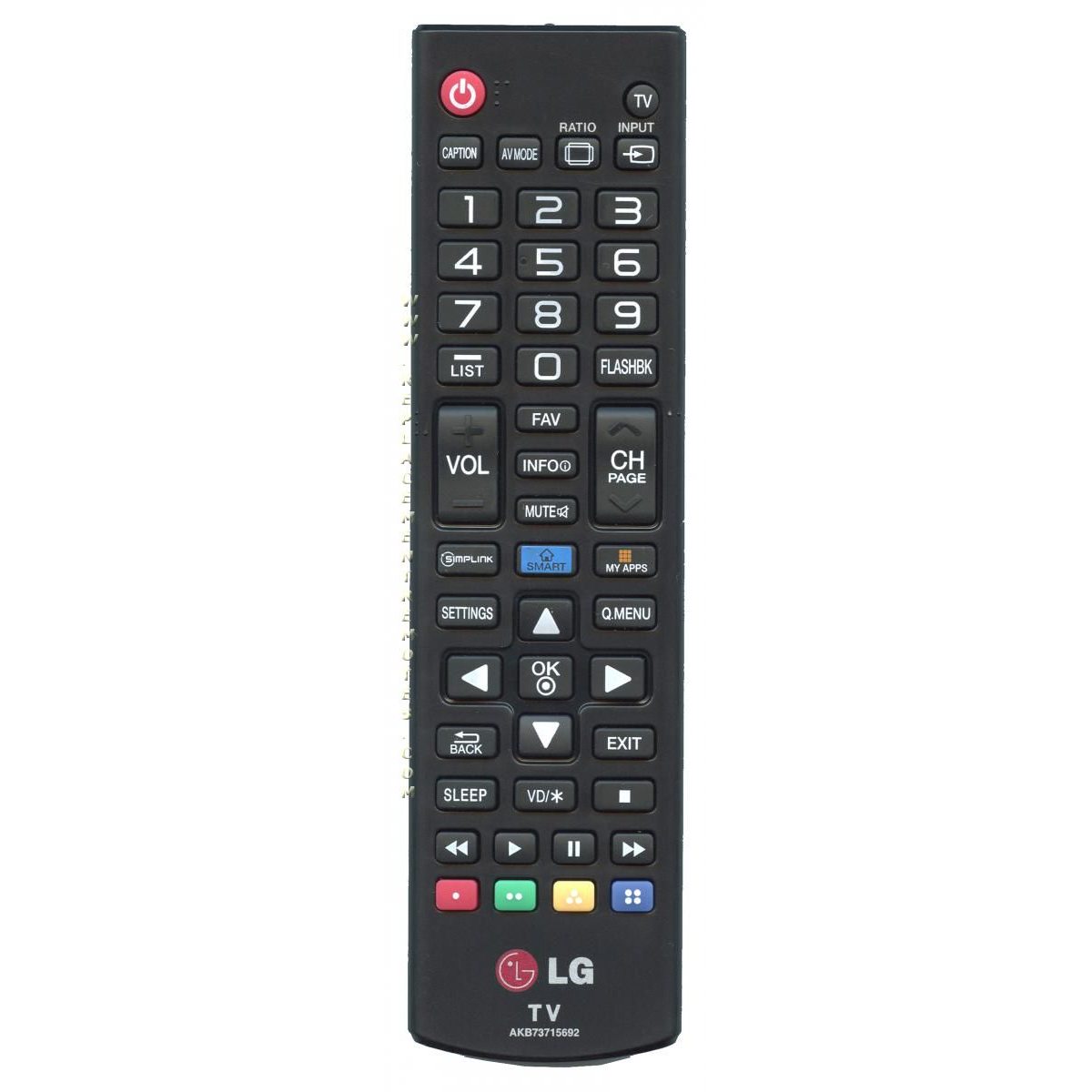 Control remoto para televisor LG AKB73715692