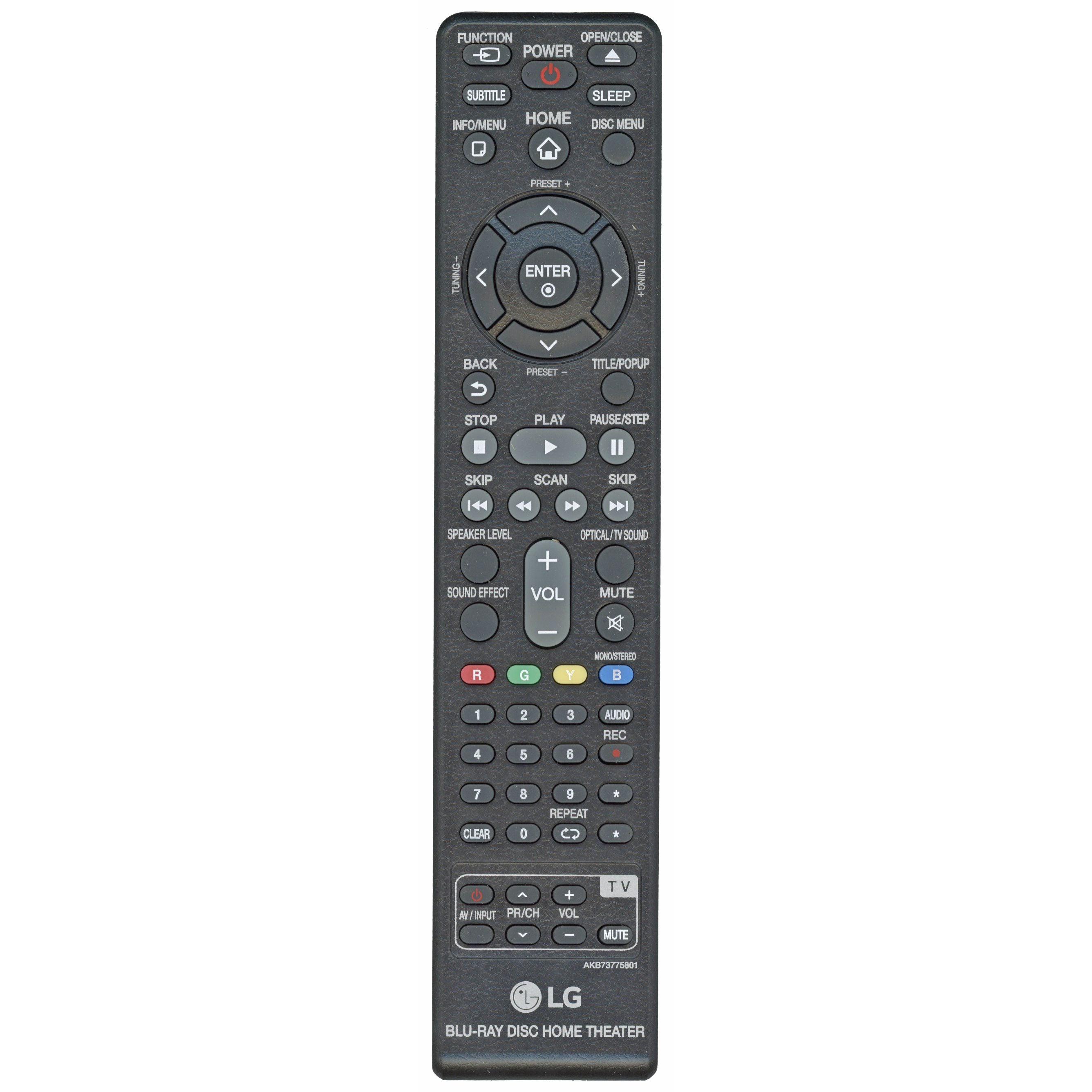 Control remoto para cine en casa LG AKB73775801