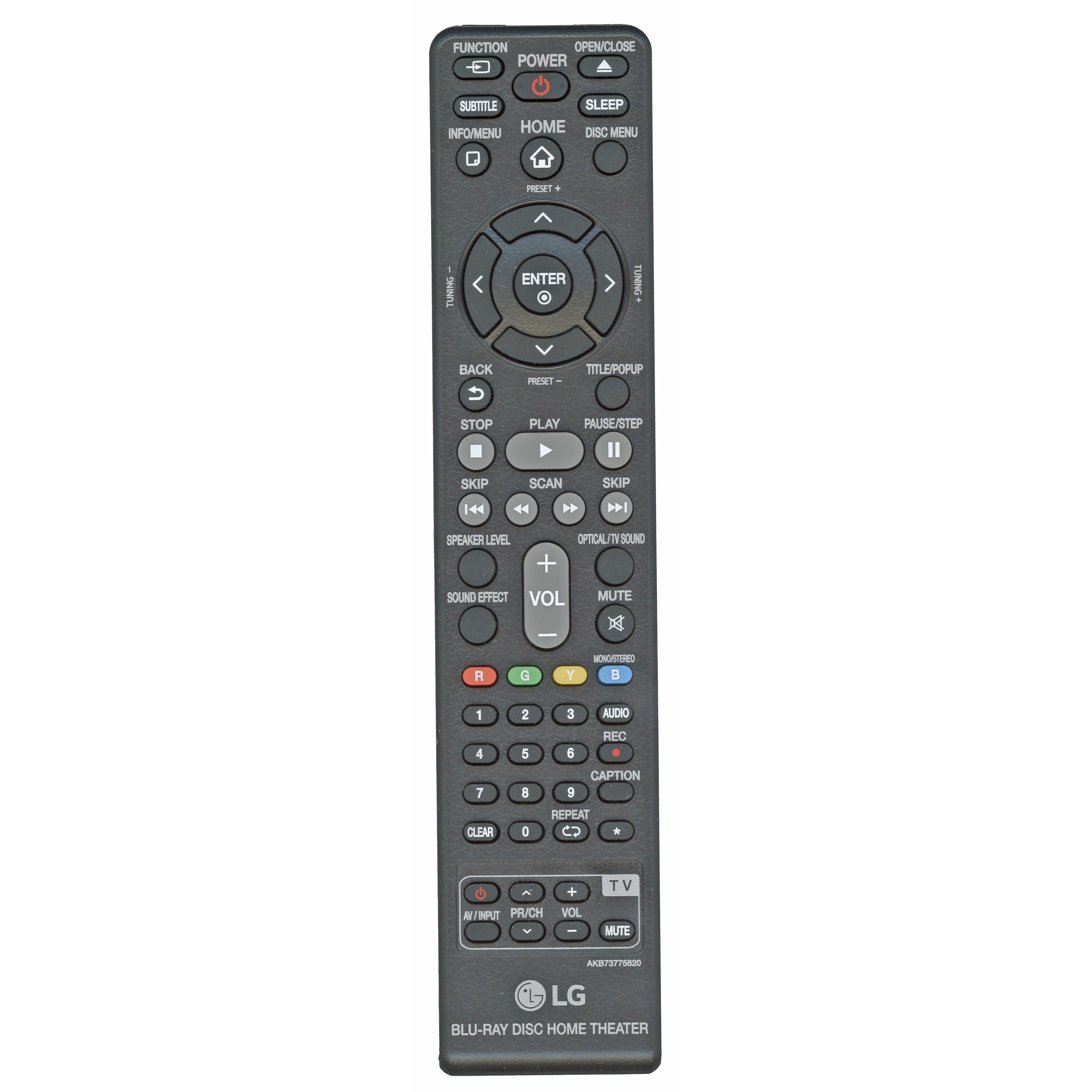Control remoto para cine en casa LG AKB73775820