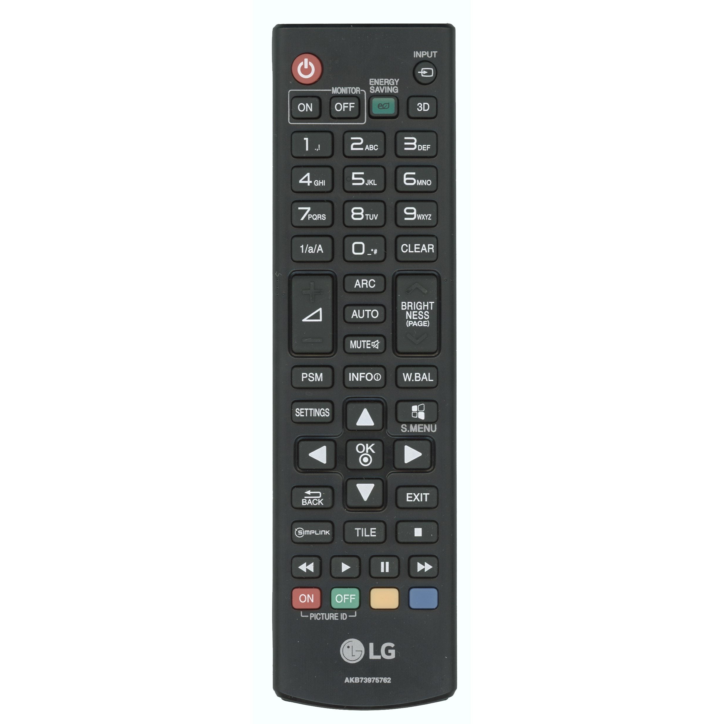 Télécommande pour moniteur d'affichage LG AKB73975762
