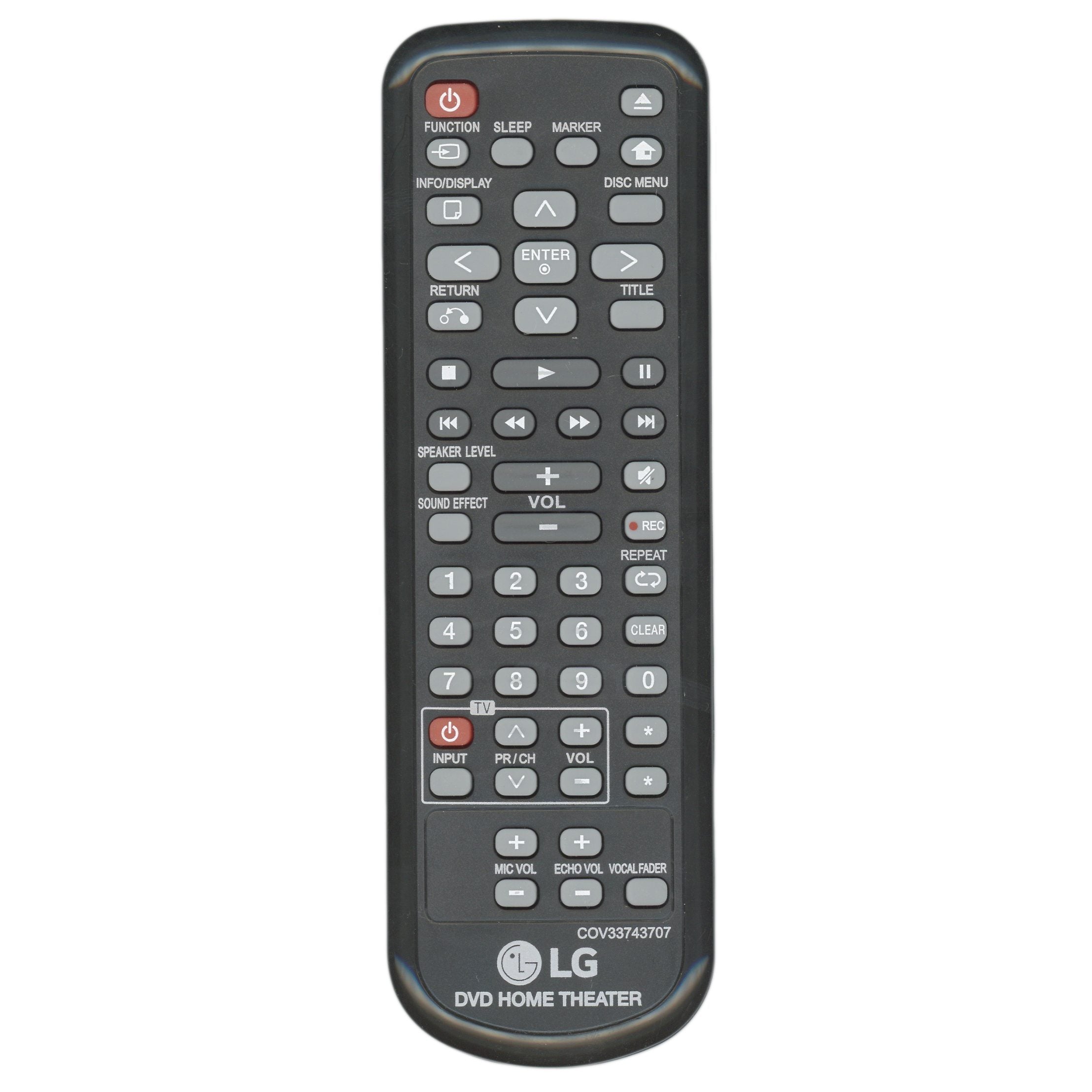 LG COV337343707 DVD Home Theater Remote Control