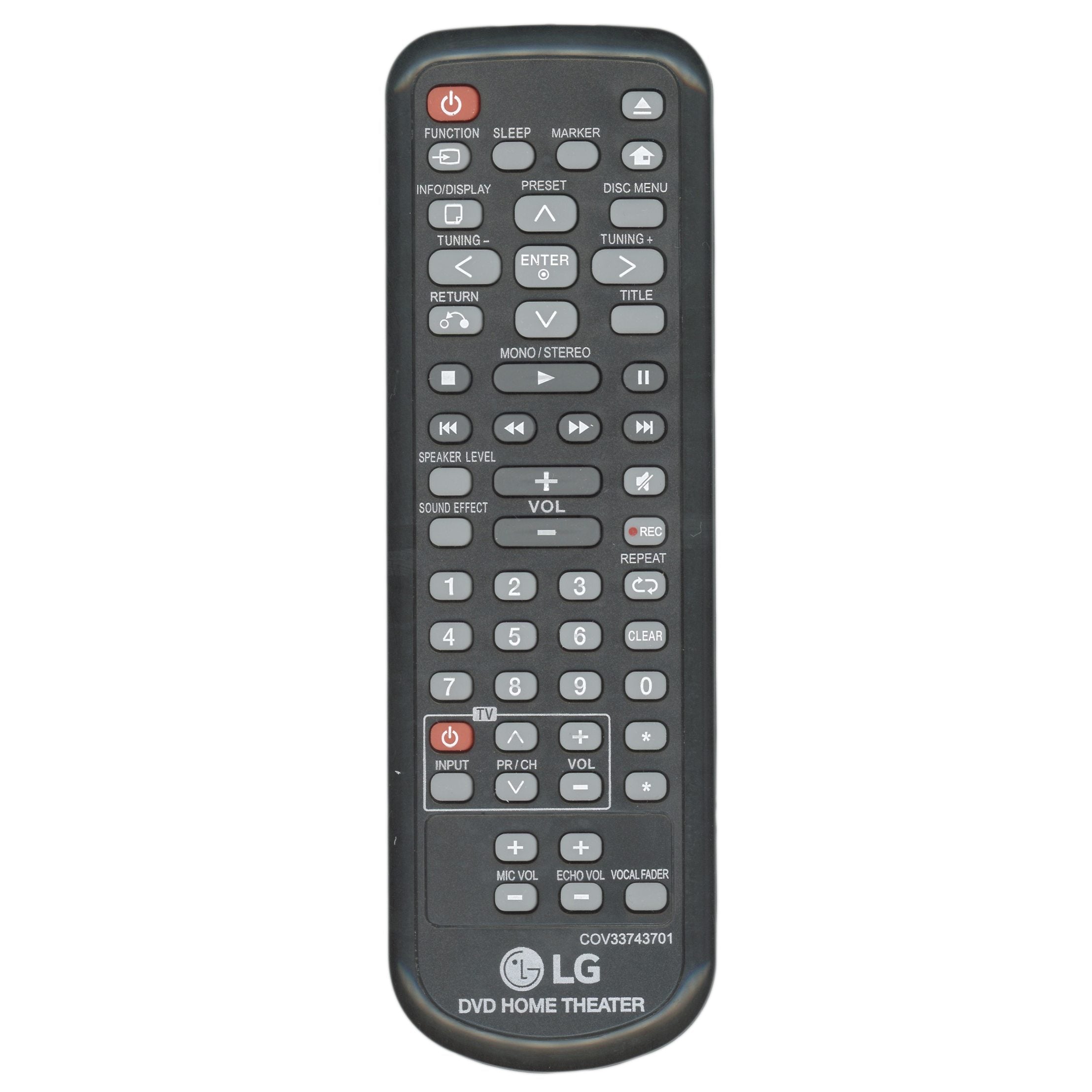 LG COV33743701 DVD Home Theater Remote Control