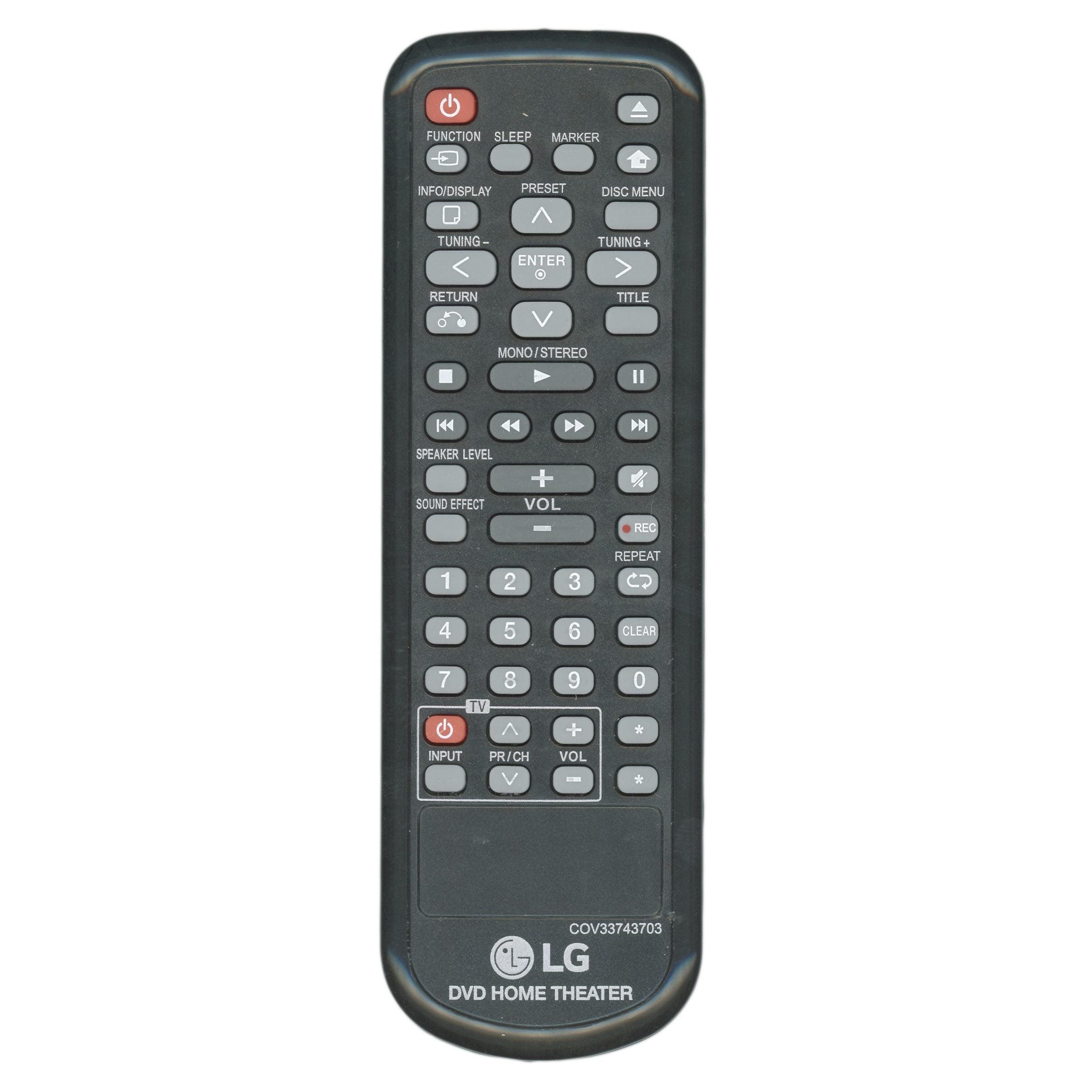 LG COV33743703 DVD Home Theater Remote Control