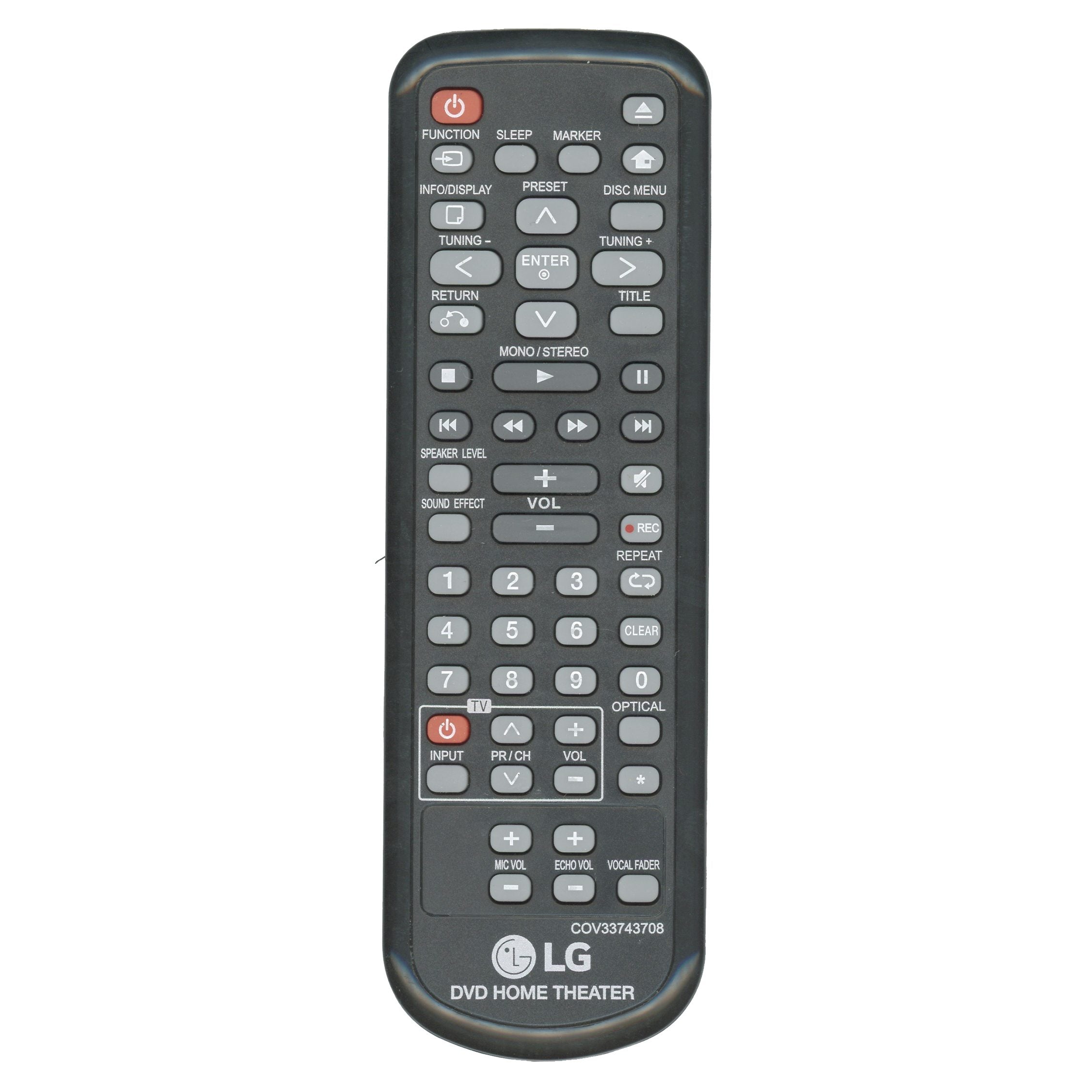 LG COV33743708 DVD Home Theater Remote Control
