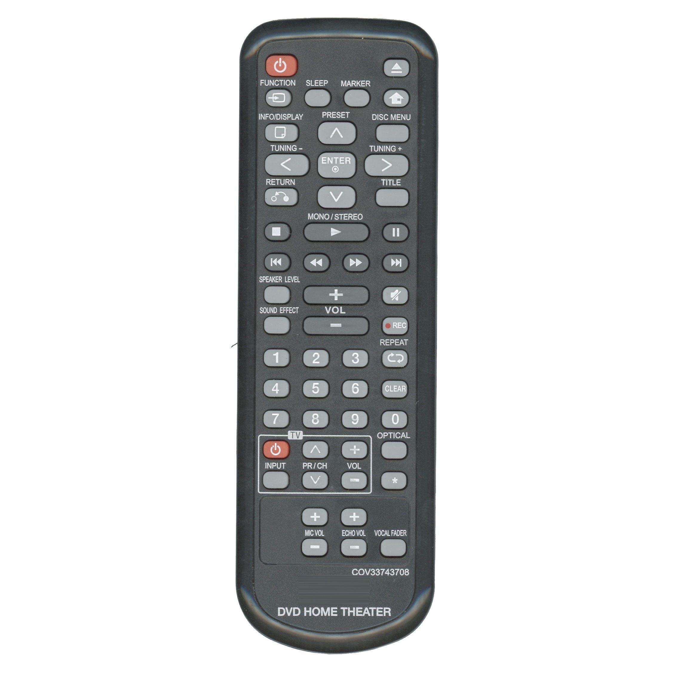 LG COV33743708 DVD Home Theater Remote Control