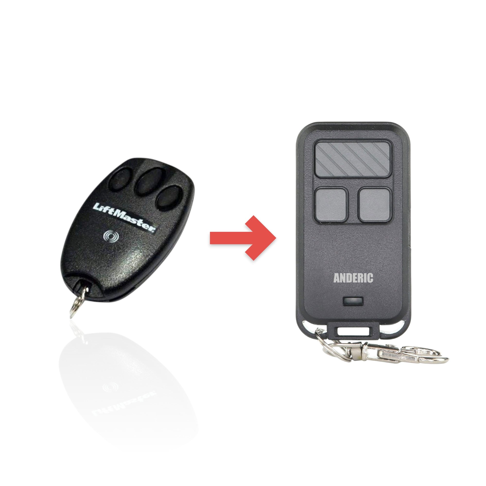Télécommande porte-clés 3 boutons LiftMaster 370LM 315 MHz pour ouvre-porte de garage
