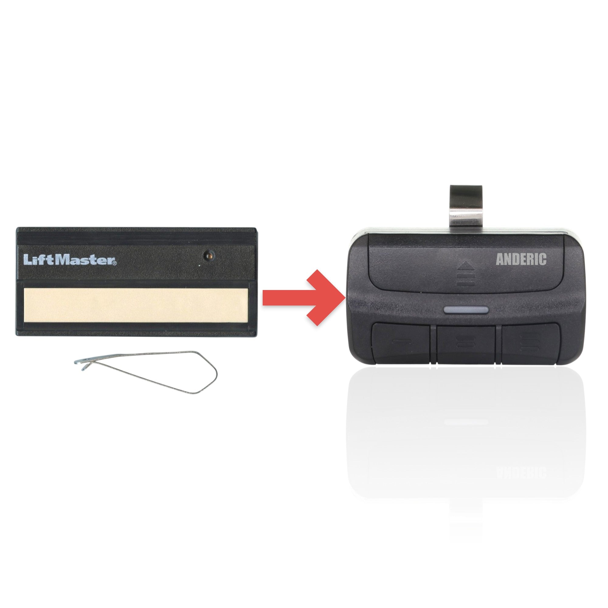 Télécommande d'ouvre-porte de garage LiftMaster 61LM/61LMC 1 bouton Visor 390 MHz