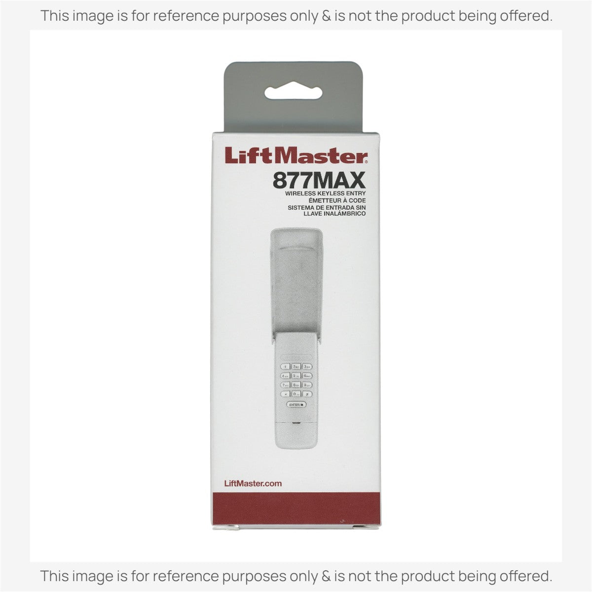 Télécommande d'ouvre-porte de garage à clavier sans fil LiftMaster 877MAX