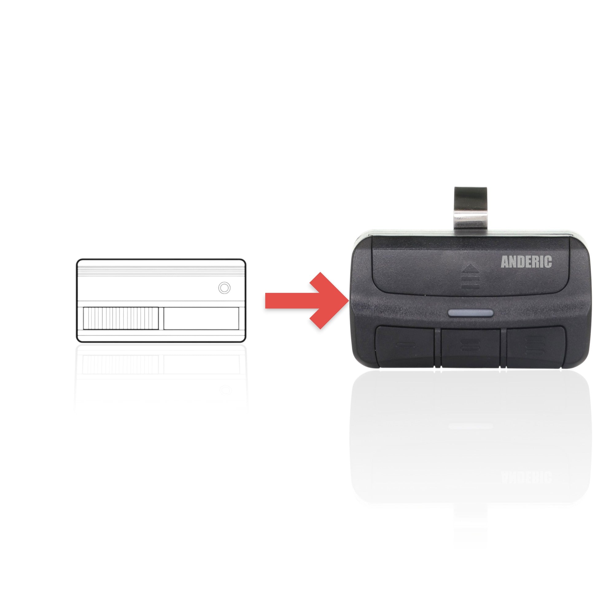 Télécommande d'ouvre-porte de garage LiftMaster 62LM/62LMC à 2 boutons, 390 MHz