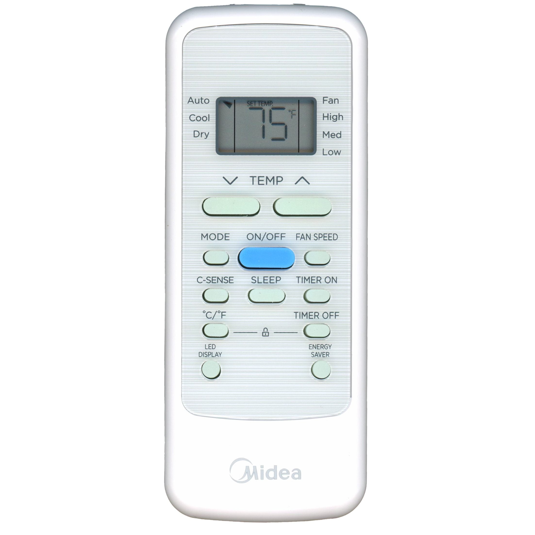 Midea RG51G910/CEFU1-1 Air Conditioner Remote Control | ComfortSense Smart Window AC | Thermostatic LCD Display - 17317000A59407