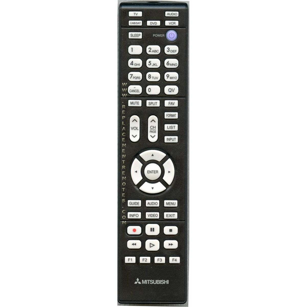 Control remoto de TV Mitsubishi 290P187030