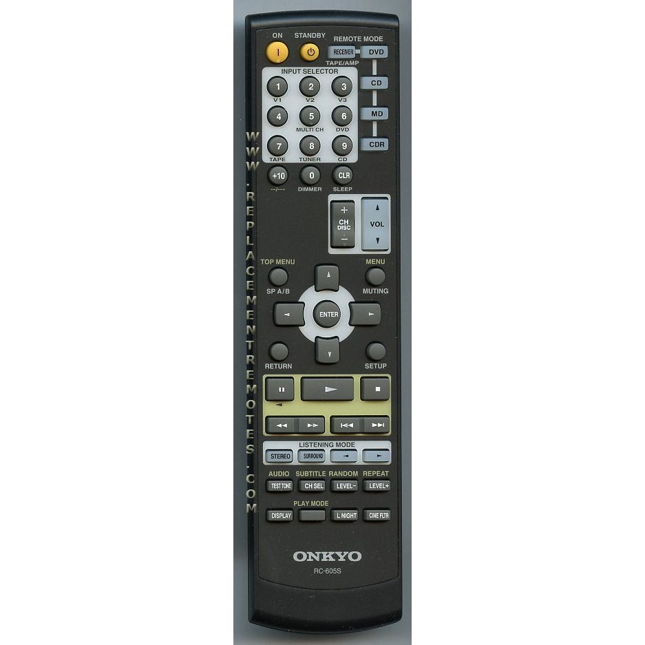 Onkyo RC605S Receiver Remote Control | RC-605S